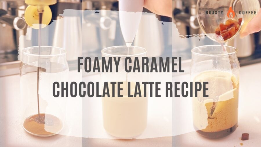 Foamy Caramel Chocolate Latte