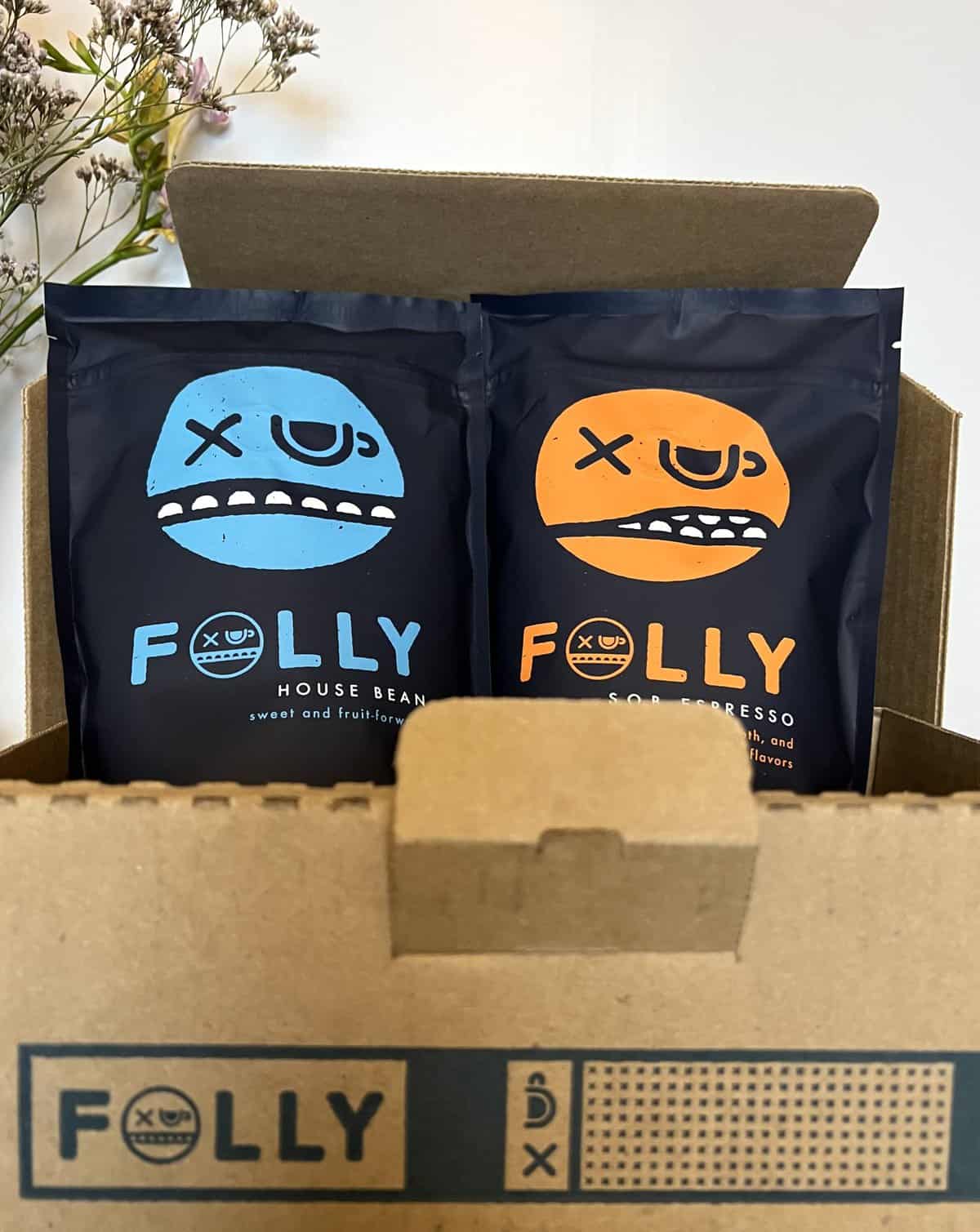 Folly Coffee Subscription Review: Quality Roasted Coffee 4 Folly Coffee open box