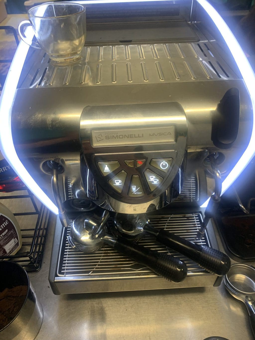 Nuova Simonelli Musica Espresso Machine with portafilters