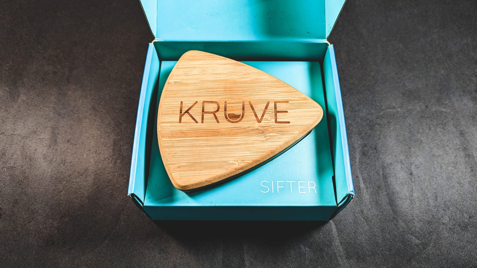 Kruve Sifter in a blue box