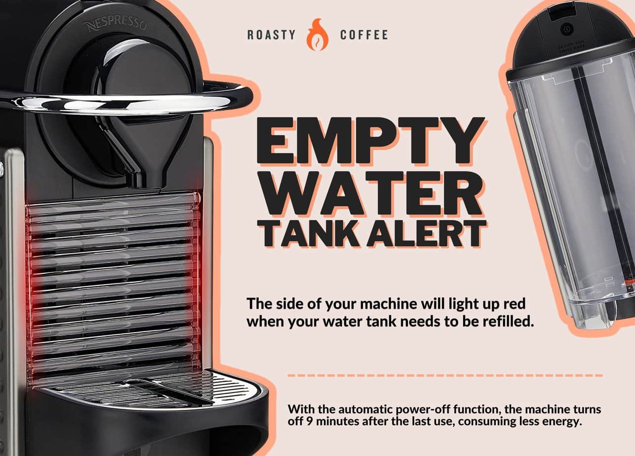 Nespresso Pixie Empty water tank alert