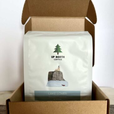 Packaging-of-Up-North-Coffee-in-a-shipping-box-scaled