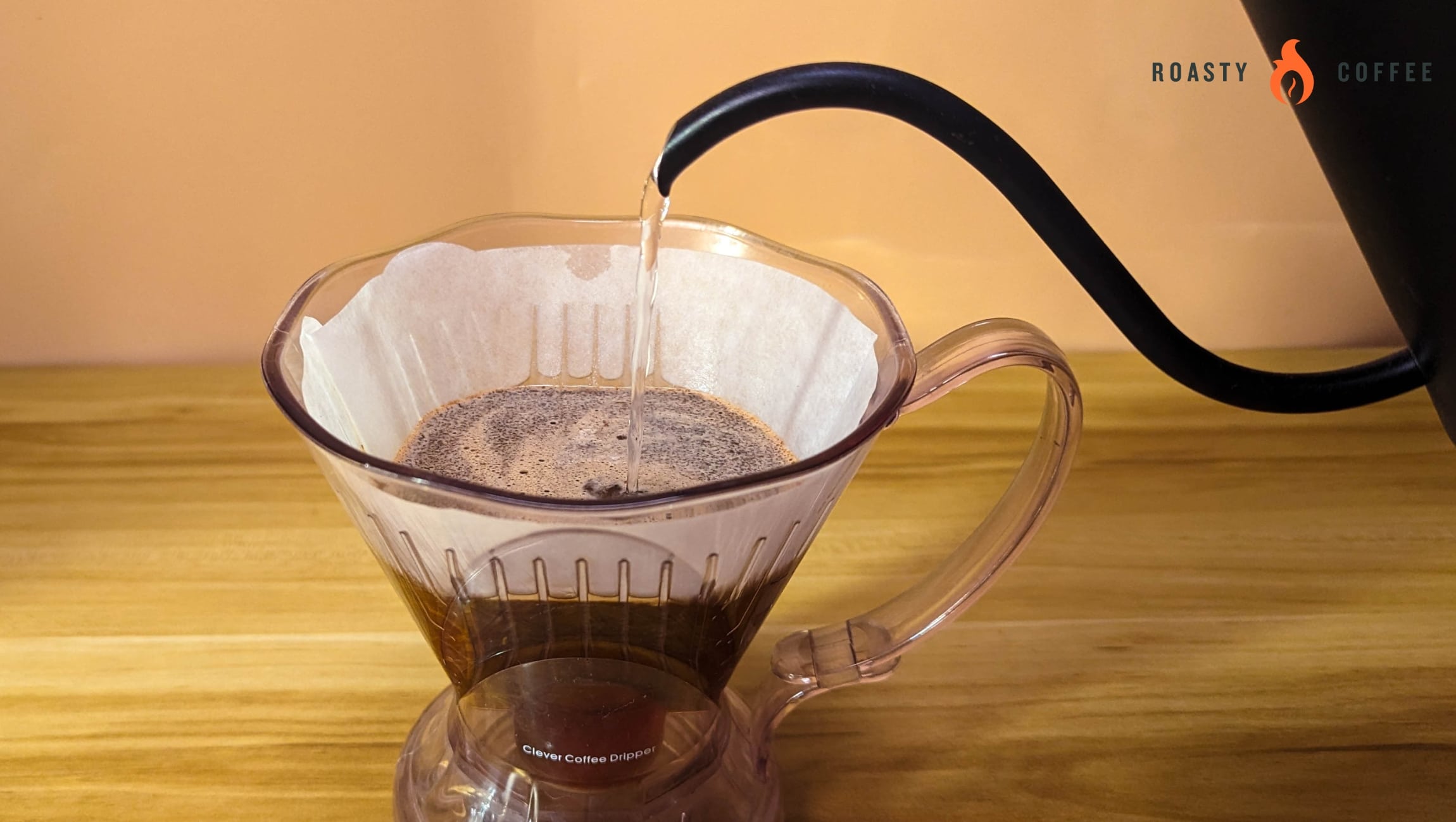 Clever Coffee Dripper Review: Brilliant Brews Simplified 2 Pouring water into Clever