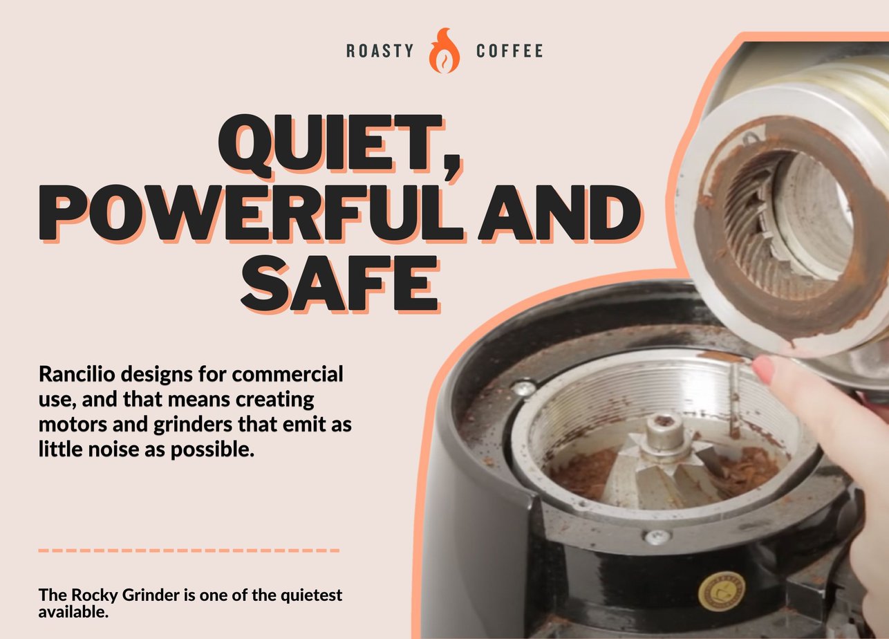 RANCILIO ROCKY GRINDER Quiet, Powerful and Safe