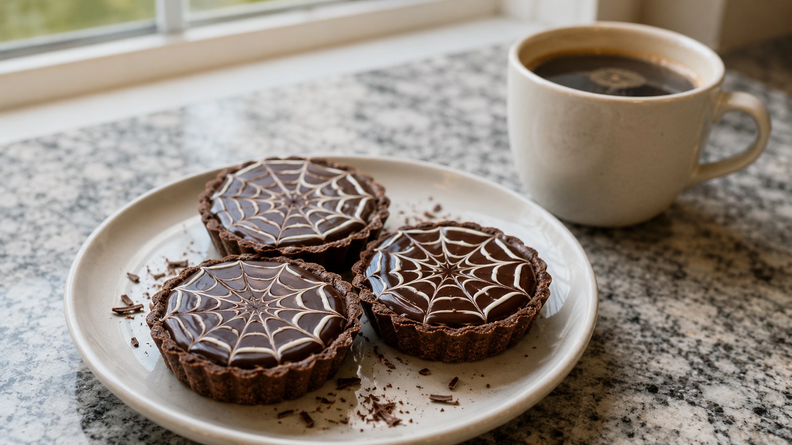 Coffee Desserts to Sweeten Up Halloween 7 Café Noir Spiderweb Tarts
