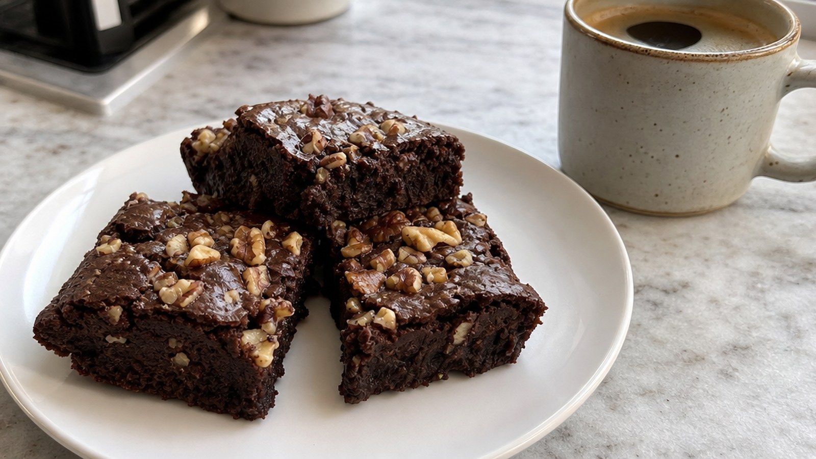 Coffee Desserts That Belong on the Thanksgiving Table 10 Espresso Brownies with Walnut Topping