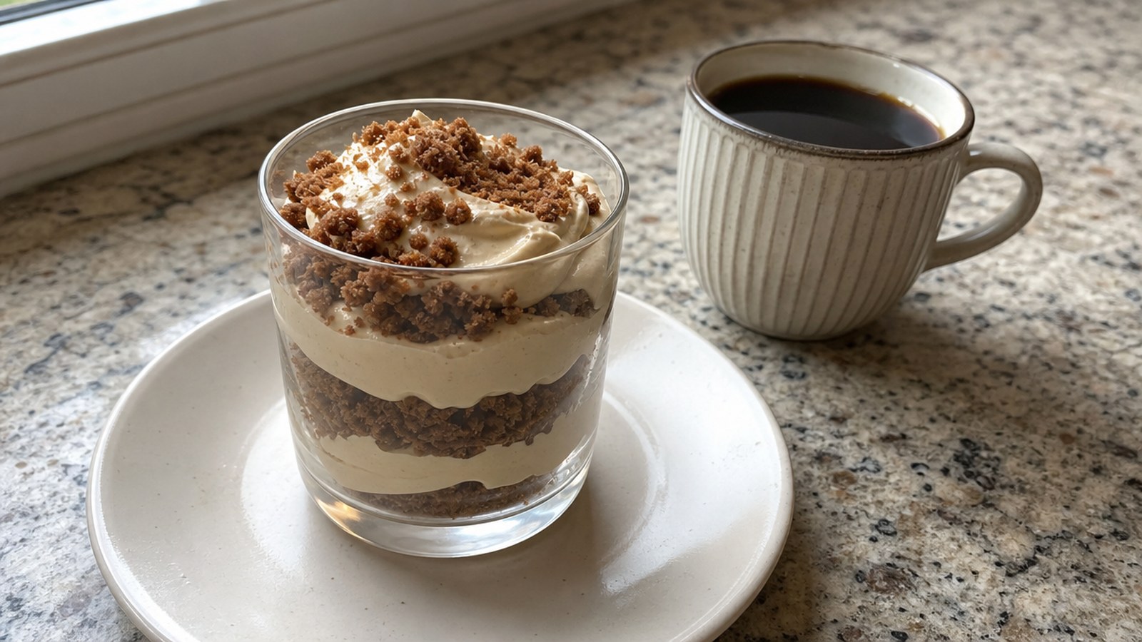 Coffee Desserts That Belong on the Thanksgiving Table 13 Coffee Parfait with Gingerbread Crumble