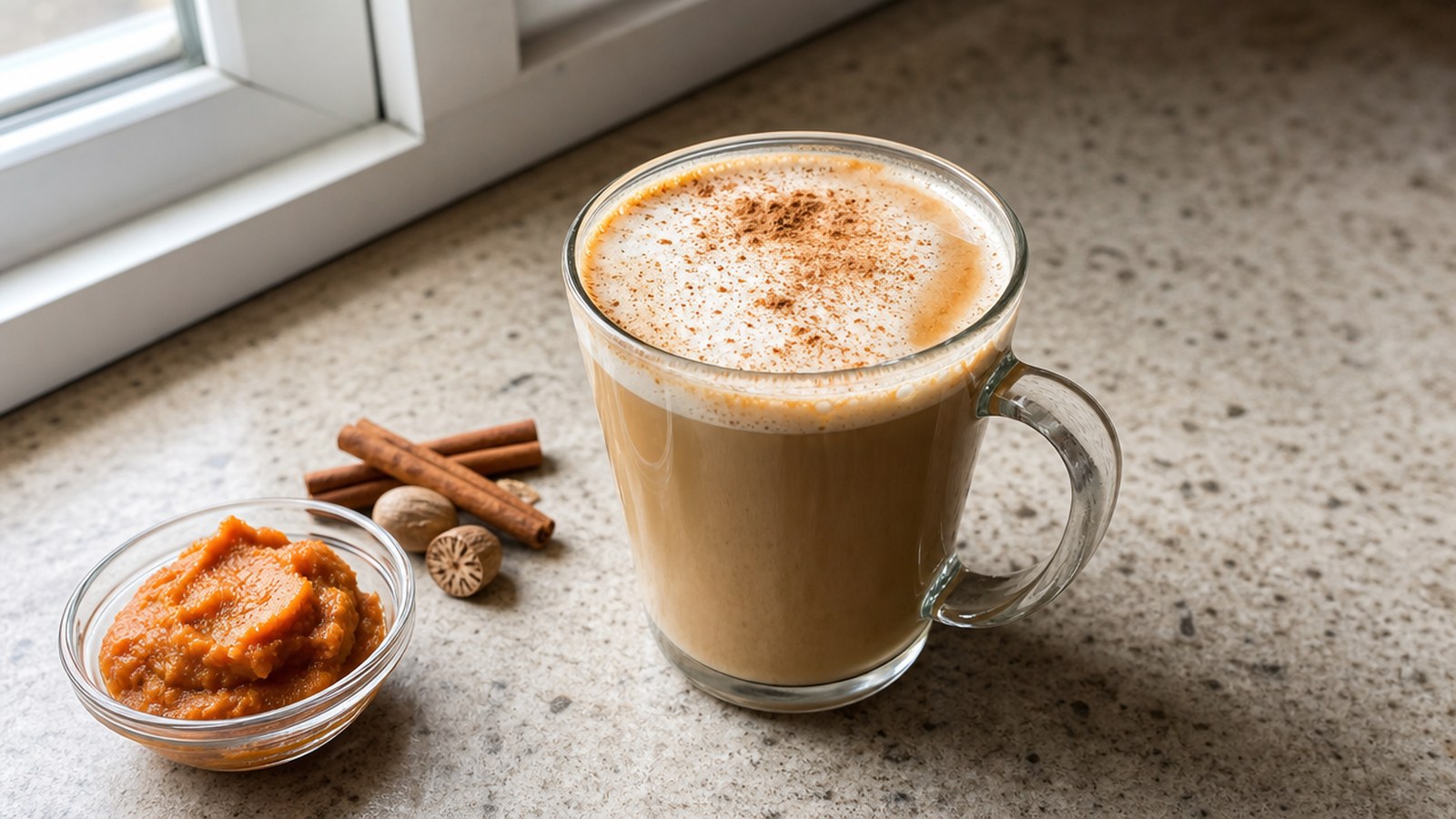 Fall-Inspired Coffee Recipes to Cozy Up With 1 Pumpkin Spice Latte with Homemade Pumpkin Purée