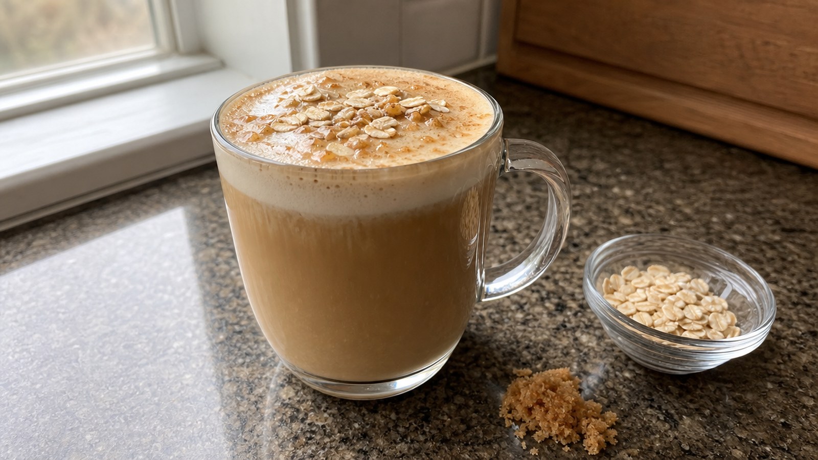 Fall-Inspired Coffee Recipes to Cozy Up With 28 Brown Sugar Oat Milk Latte with Oat Topping