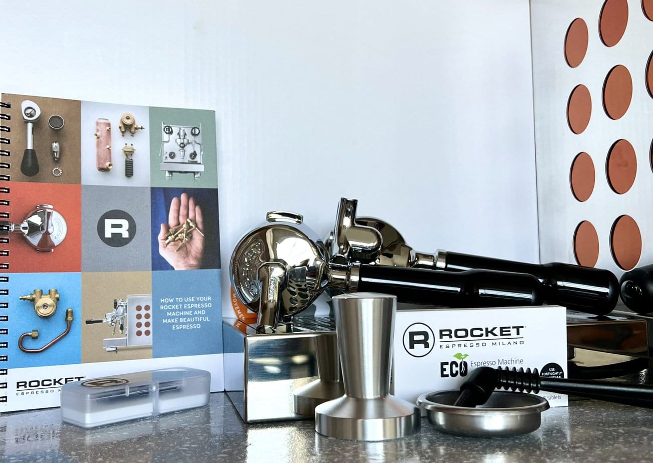 complete set of accessories from Rocket Espresso Appartamento