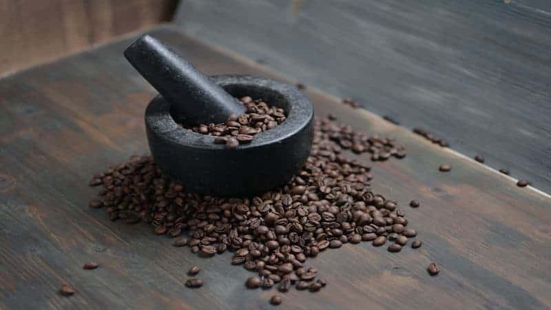 grinding coffee beans
