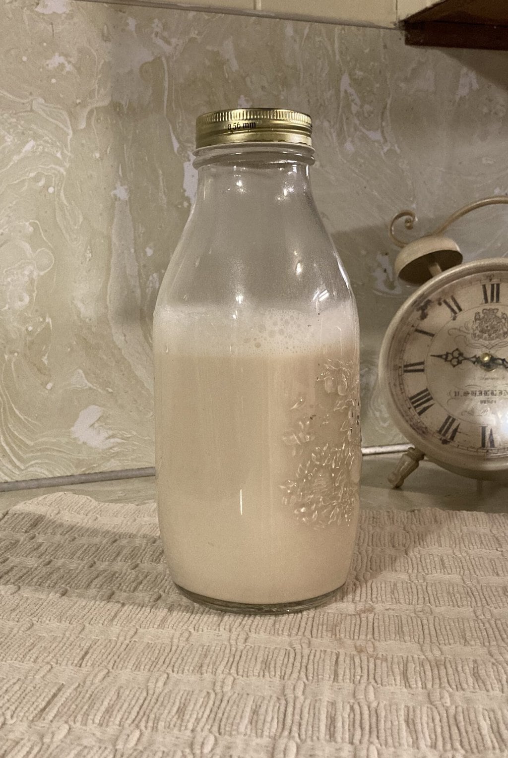 homemade creme brulee coffee creamer in a jar