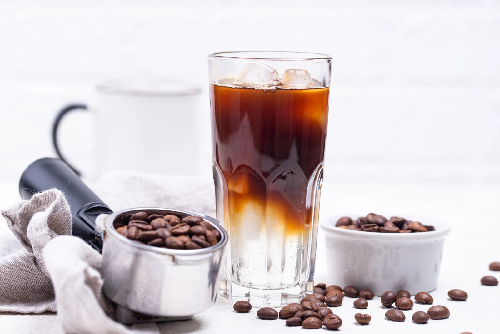 Summer Iced Coffee Recipes Under 100 Calories That Still Taste Like a Café Treat 4 Iced espresso tonic in a tall glass