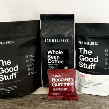 several packs for wellness coffee on the table
